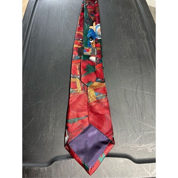 Vintage 90s Disney Mickey Mouse Festive Tie - Picture 4 of 5